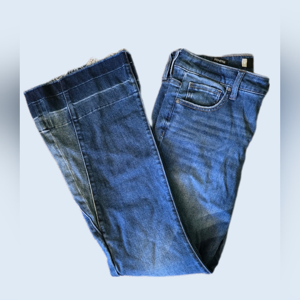 KUT From The Kloth Jeans Womens Size 6 Ana High Rise‎ Fab Ab Flare Bottom